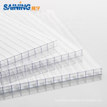 High Quality 8mm 10mm 12mm 14mm Triple Wall Hollow Polycarbonate Sheet, Plaque Polycarbonate Alveolar 16mm